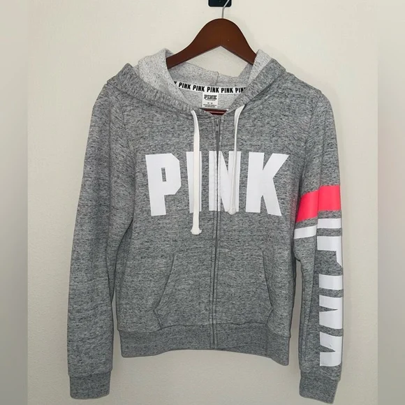 Victoria’s Secret PINK Gray Matching Set Hoodie + Baggy Pants - Picture 5 of 8
